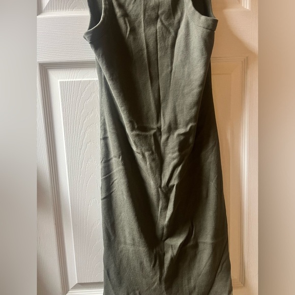 JAMES PERSE Ribbed Cotton Midi Green Dress size 2 - Picture 7 of 7